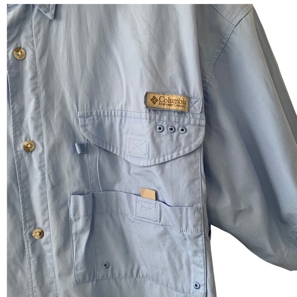 Columbia sportswear heat gear fishing gear light blue Sz XL - Picture 5 of 11